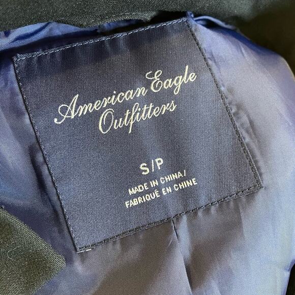 American Eagle Outfitters Navy Blazer Jacket Women size Petite S - Picture 6 of 6